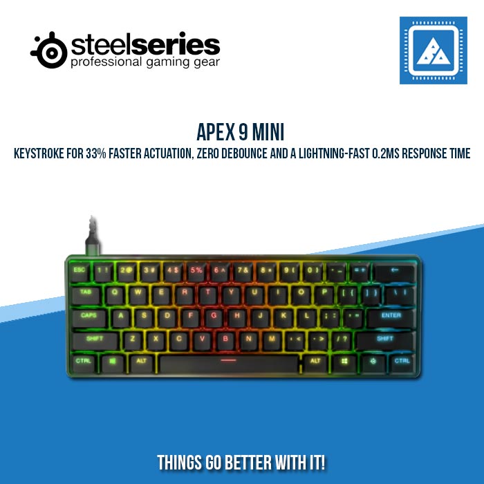 STEELSERIES APEX 9 MINI RGB MECHANICAL GAMING KEYBOARD STEELSERIES APEX 9 MINI RGB MECHANICAL GAMING KEYBOARD